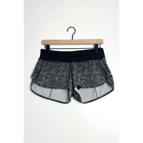 LULULEMON Speed Shorts Formation Alpine White Black - Picture 1 of 6